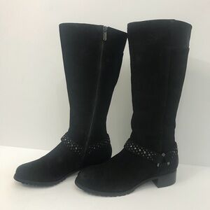 ADRIENNE VITTADINI NWOT Black Trooper Boots Suede
